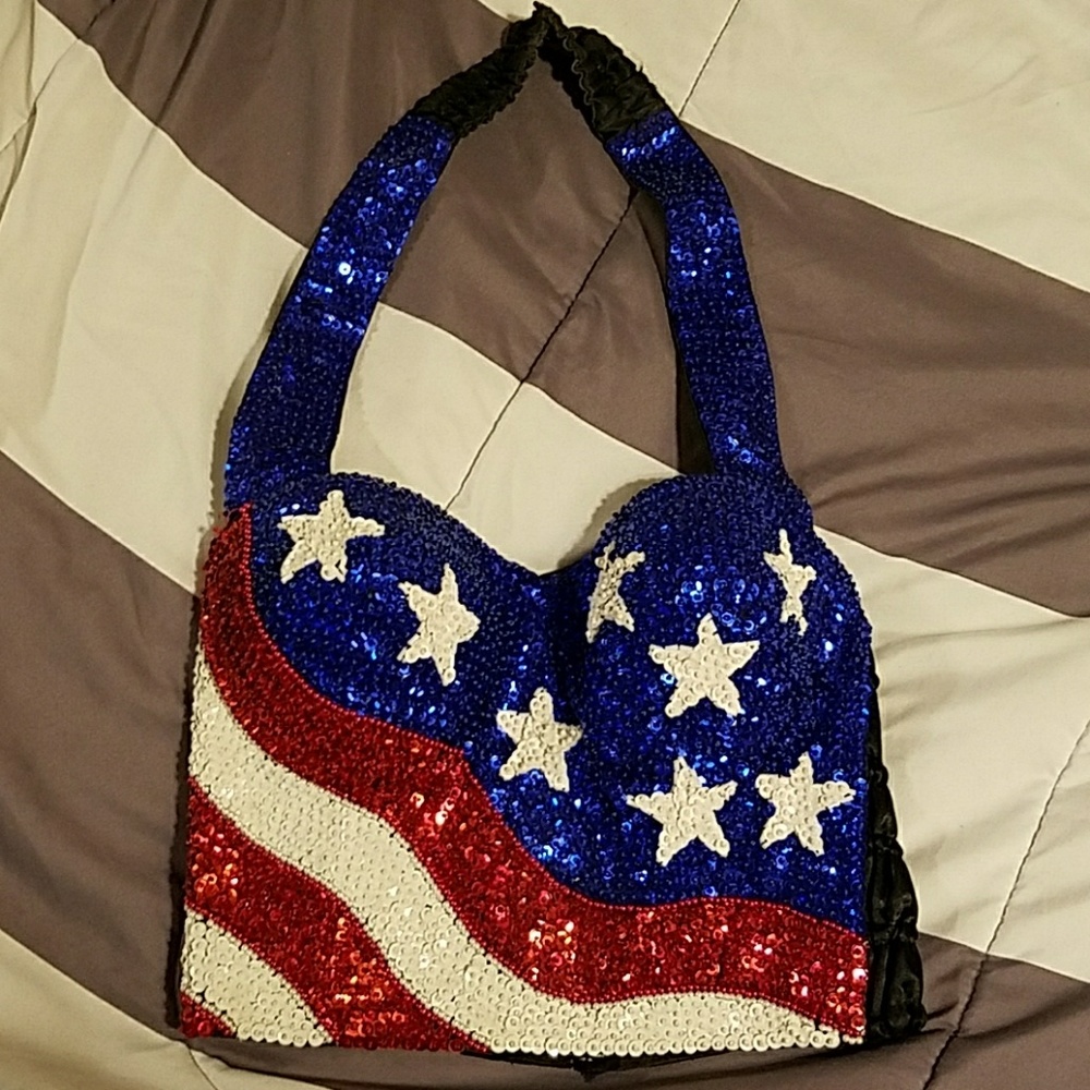 American flag bustier